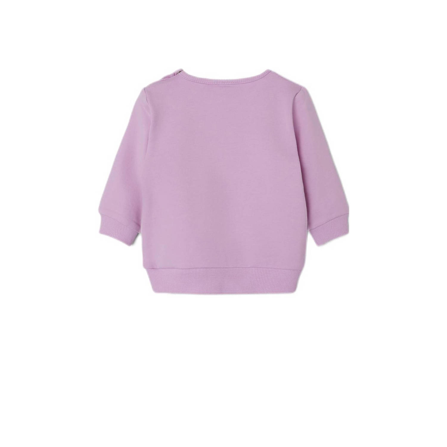 NAME IT BABY sweater NBFLIGA met all over print roze