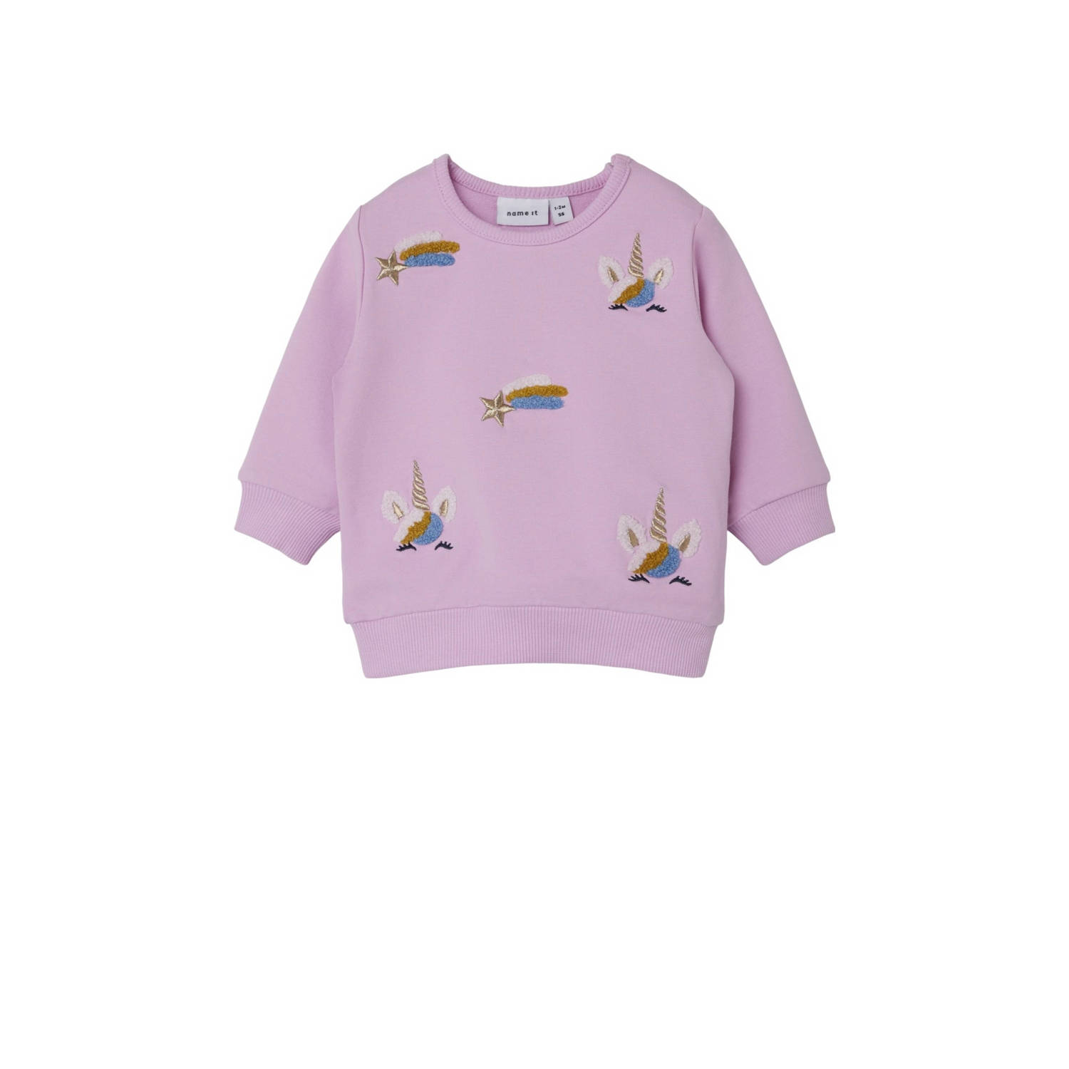 Name it BABY sweater NBFLIGA met all over print roze All over print 62