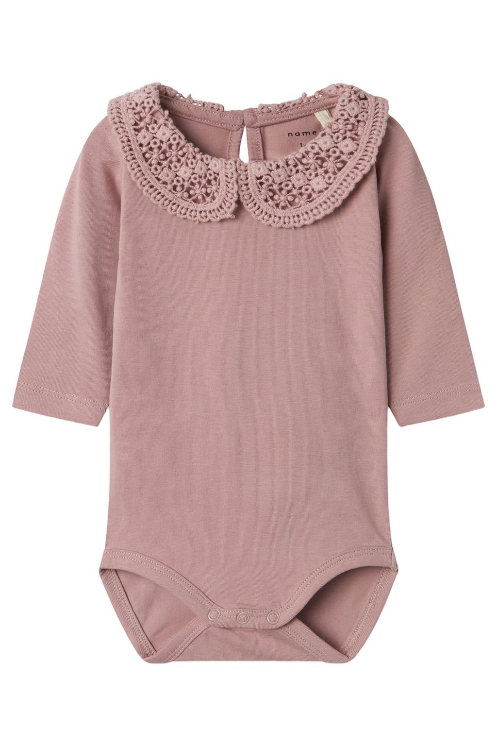 NAME IT BABY romper NBFTYLLA mauve