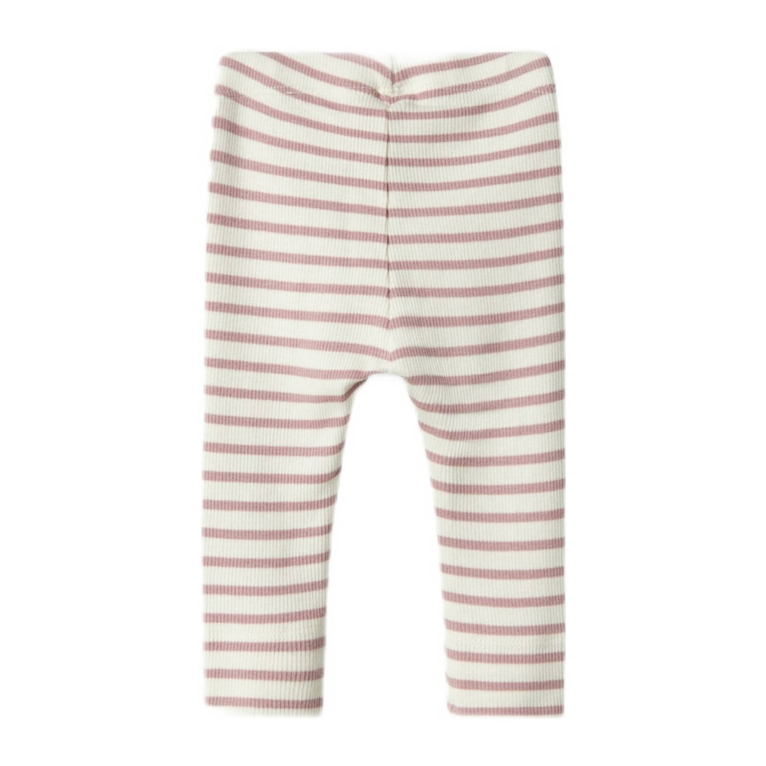 NAME IT BABY gestreepte broek NBNBANI mauve ecru