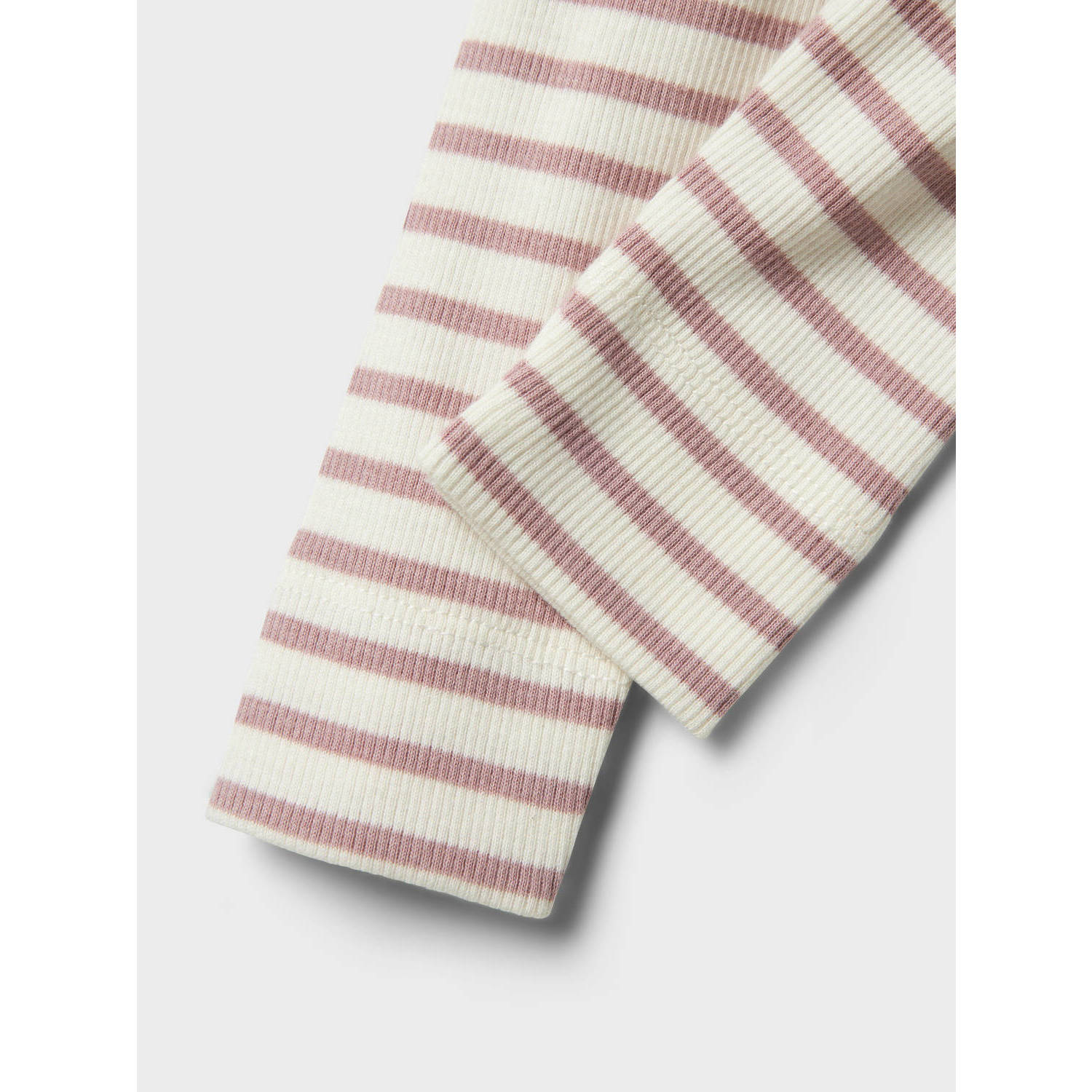 NAME IT BABY gestreepte broek NBNBANI mauve ecru