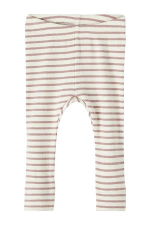 gestreepte broek NBNBANI mauve/ecru