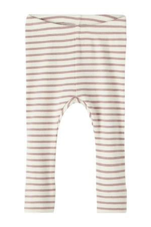 gestreepte broek NBNBANI mauve/ecru