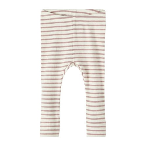 NAME IT BABY gestreepte broek NBNBANI mauve/ecru afbeelding