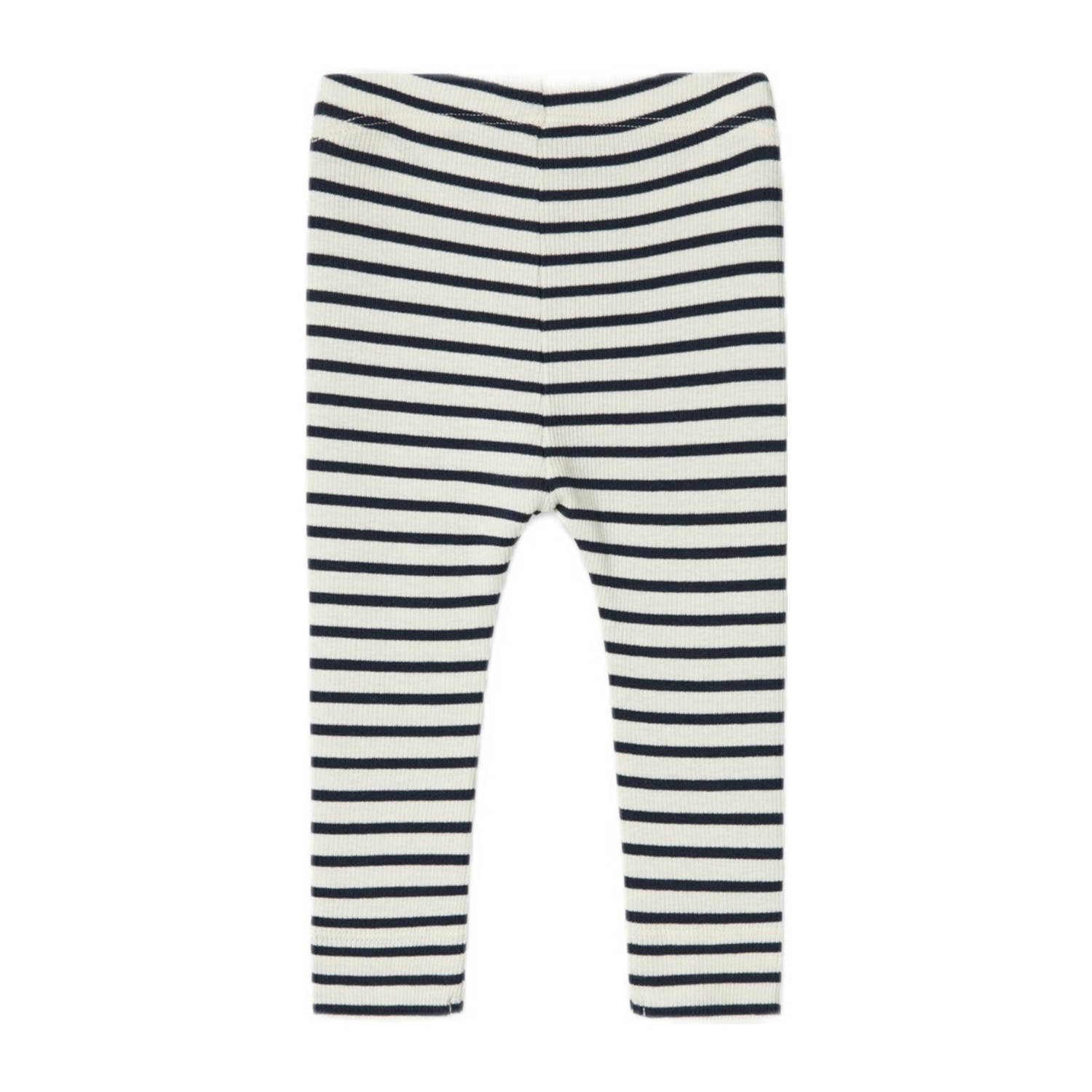 NAME IT BABY gestreepte broek NBNBANI donkerblauw ecru