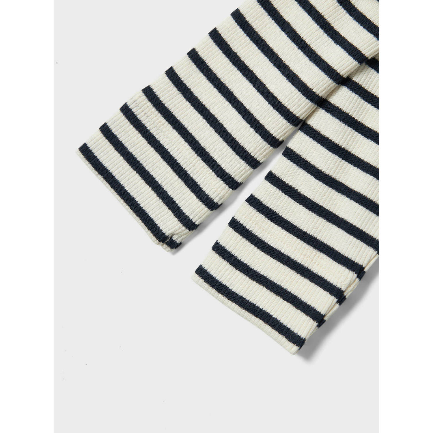 NAME IT BABY gestreepte broek NBNBANI donkerblauw ecru