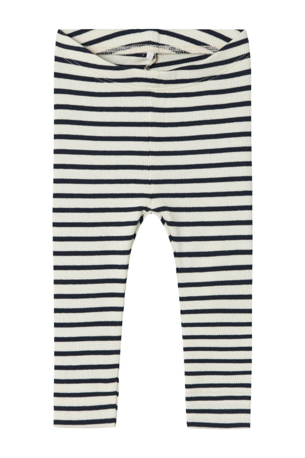 Donkerblauwe jongens en meisjes NAME IT BABY gestreepte broek van katoen met super skinny fit, elastische tailleband en effen