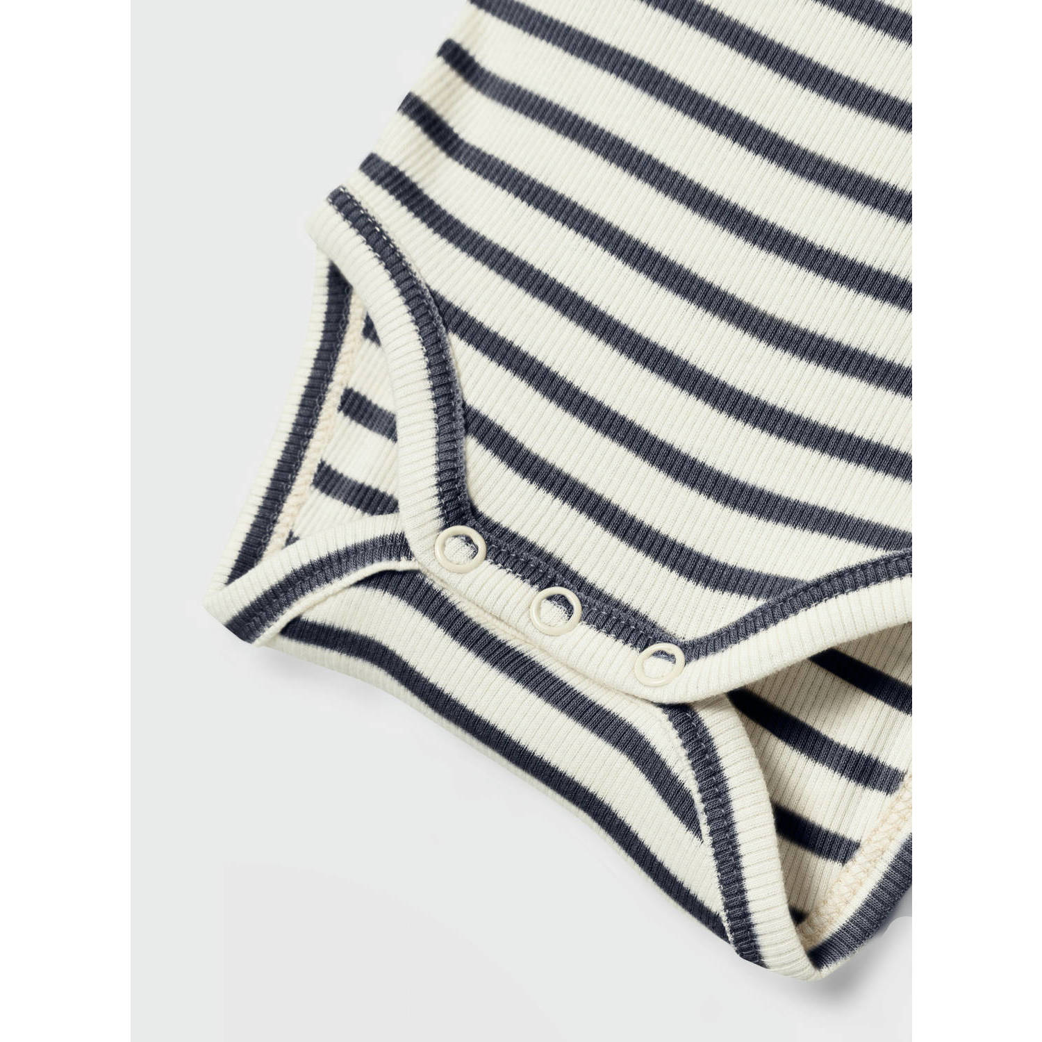 NAME IT BABY gestreepte romper NBNBANI donkerblauw ecru