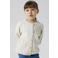NAME IT MINI katoenen rechtvallend gebreid vest met ajourdetails - ecru