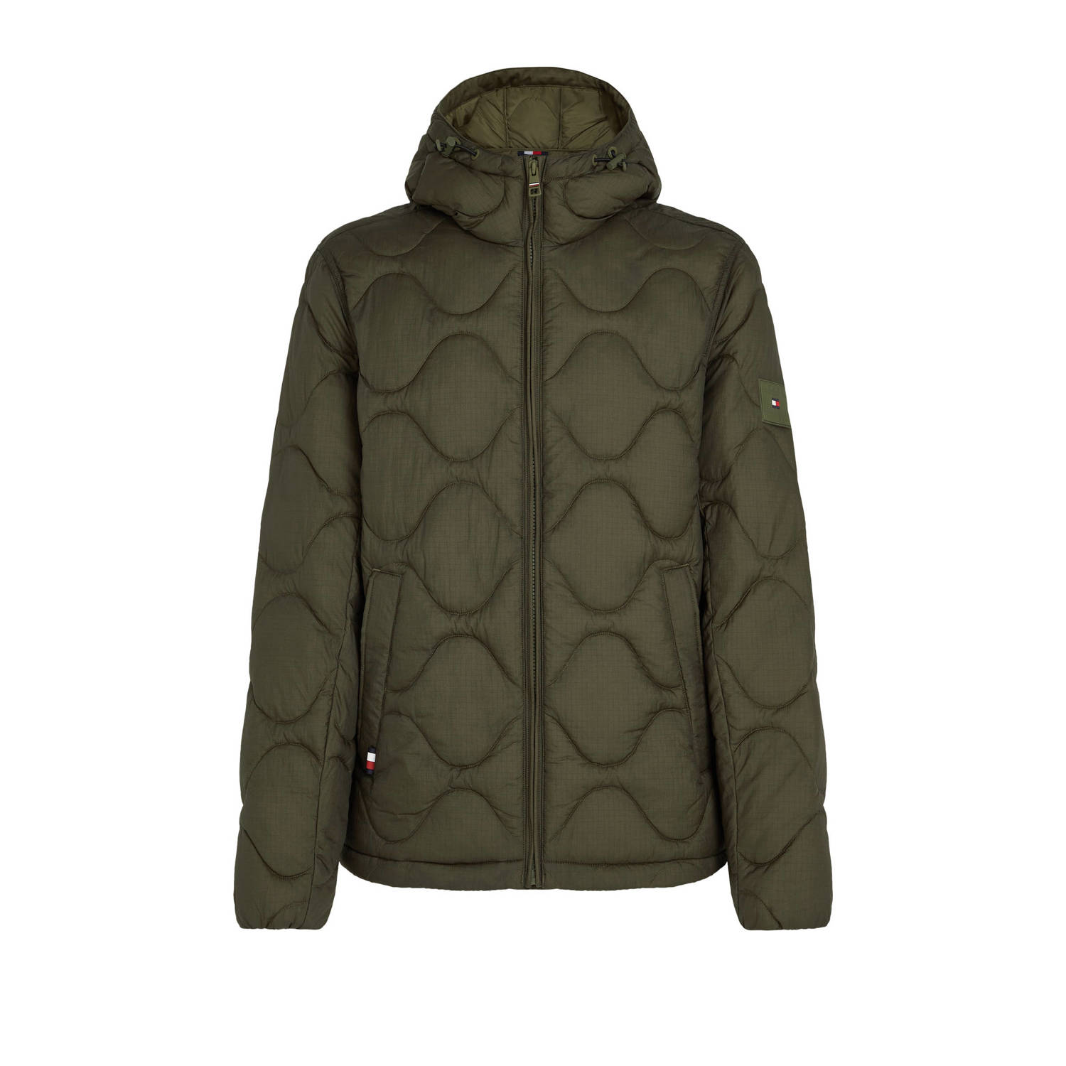 Tommy Hilfiger hooded jacket donkergroen