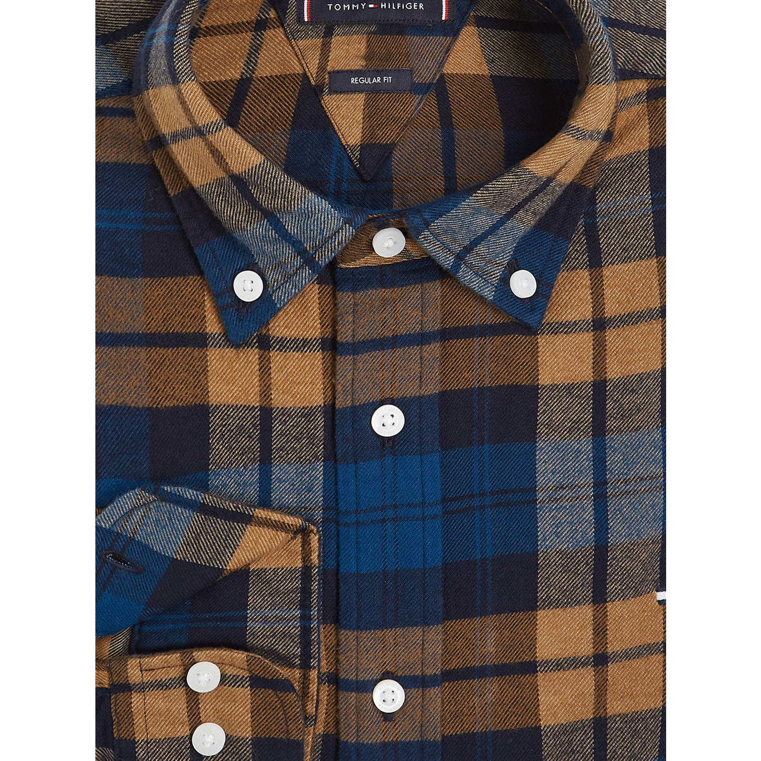 Tommy Hilfiger casual overhemd donkerblauw