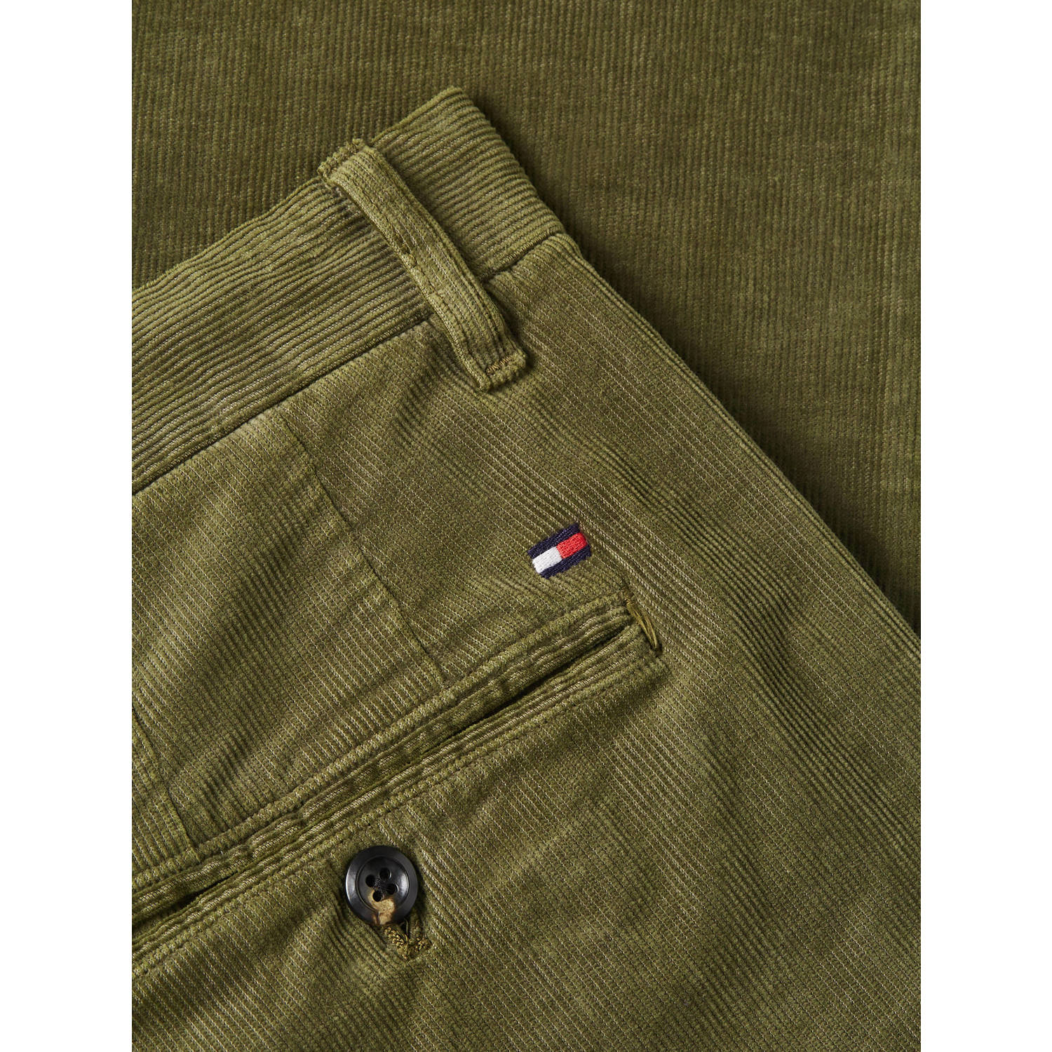 Tommy Hilfiger corduroy straight fit chino army green