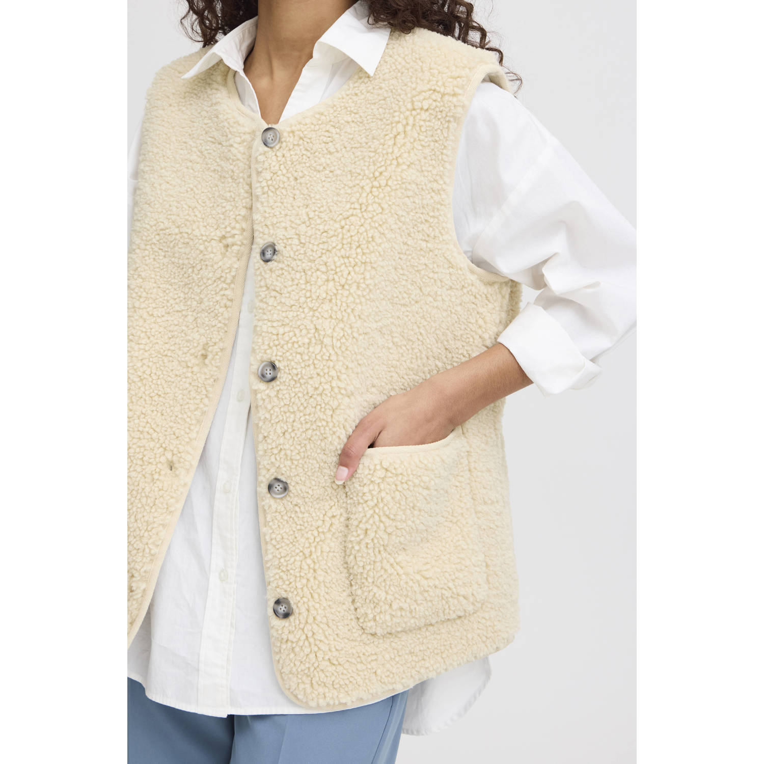 ICHI gilet IHFANZA crème