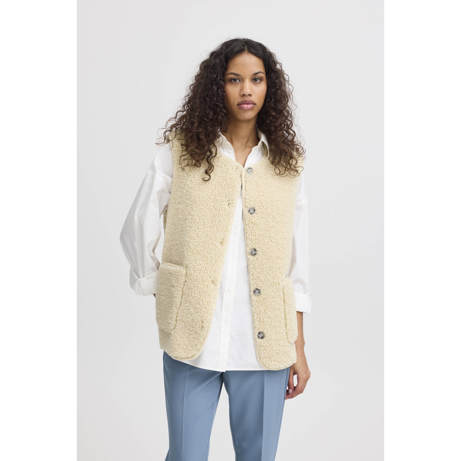 ICHI gilet IHFANZA crème