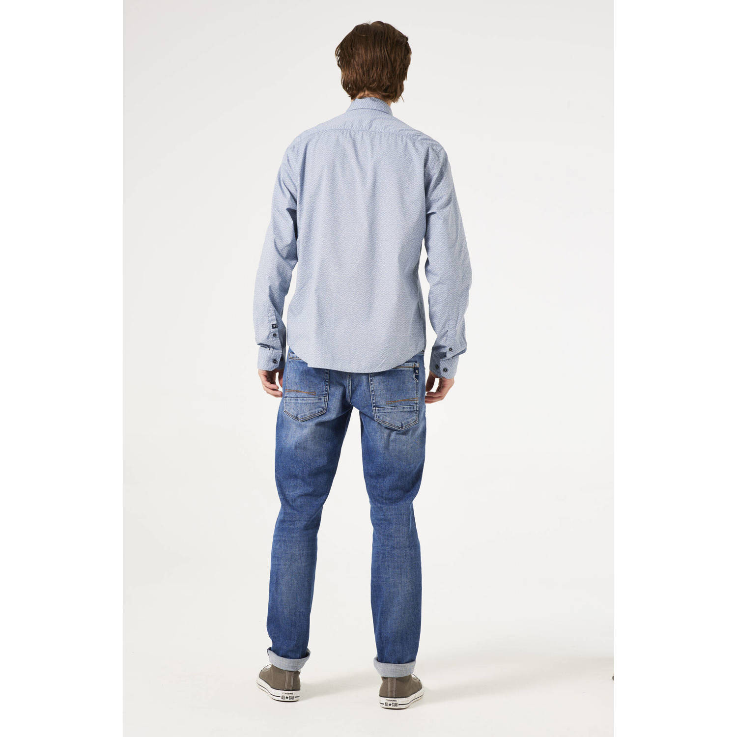 Garcia casual overhemd lichtblauw