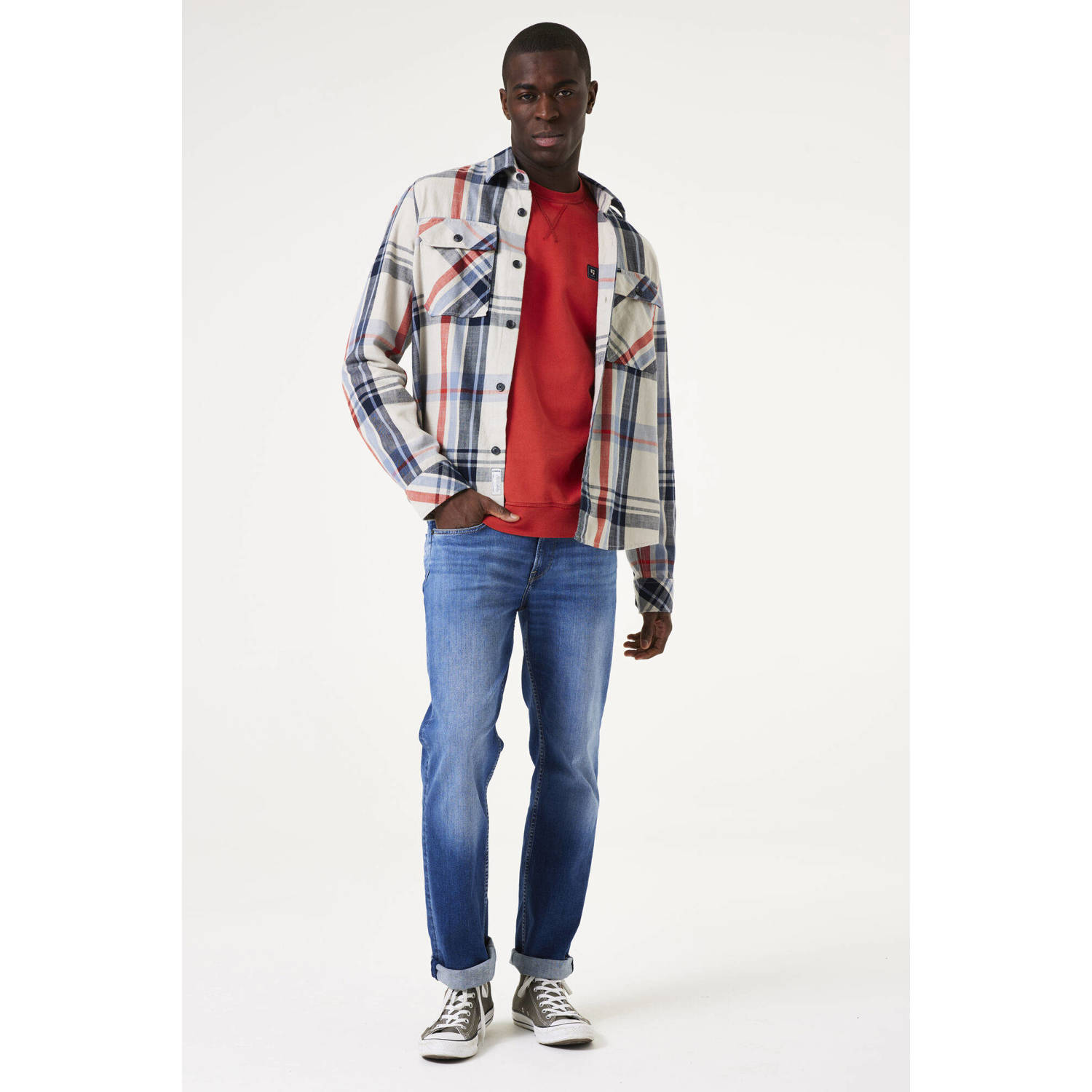 Garcia casual overhemd beige