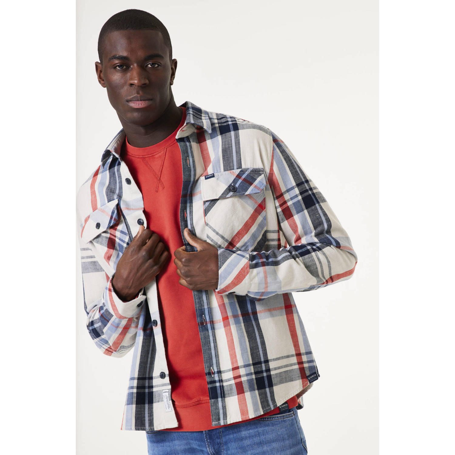 Garcia casual overhemd beige