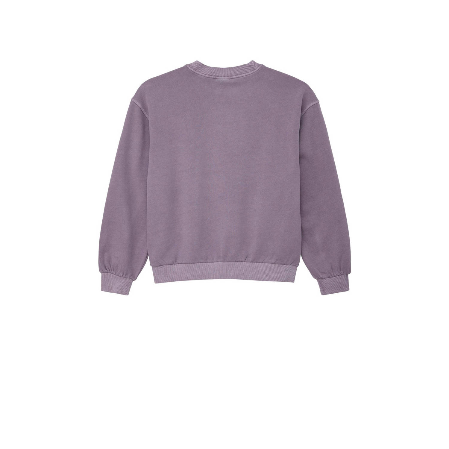 s.Oliver sweater met tekst lichtpaars
