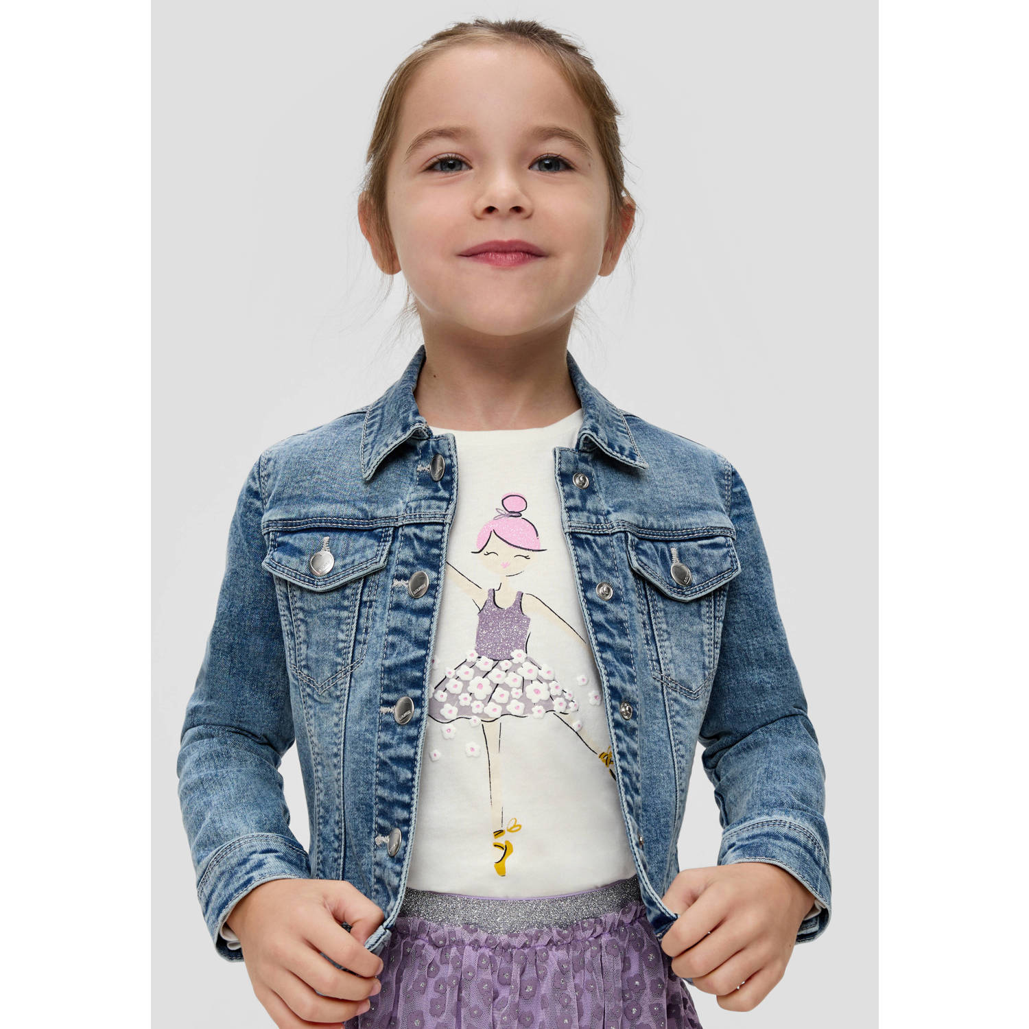 s.Oliver longsleeve met printopdruk wit
