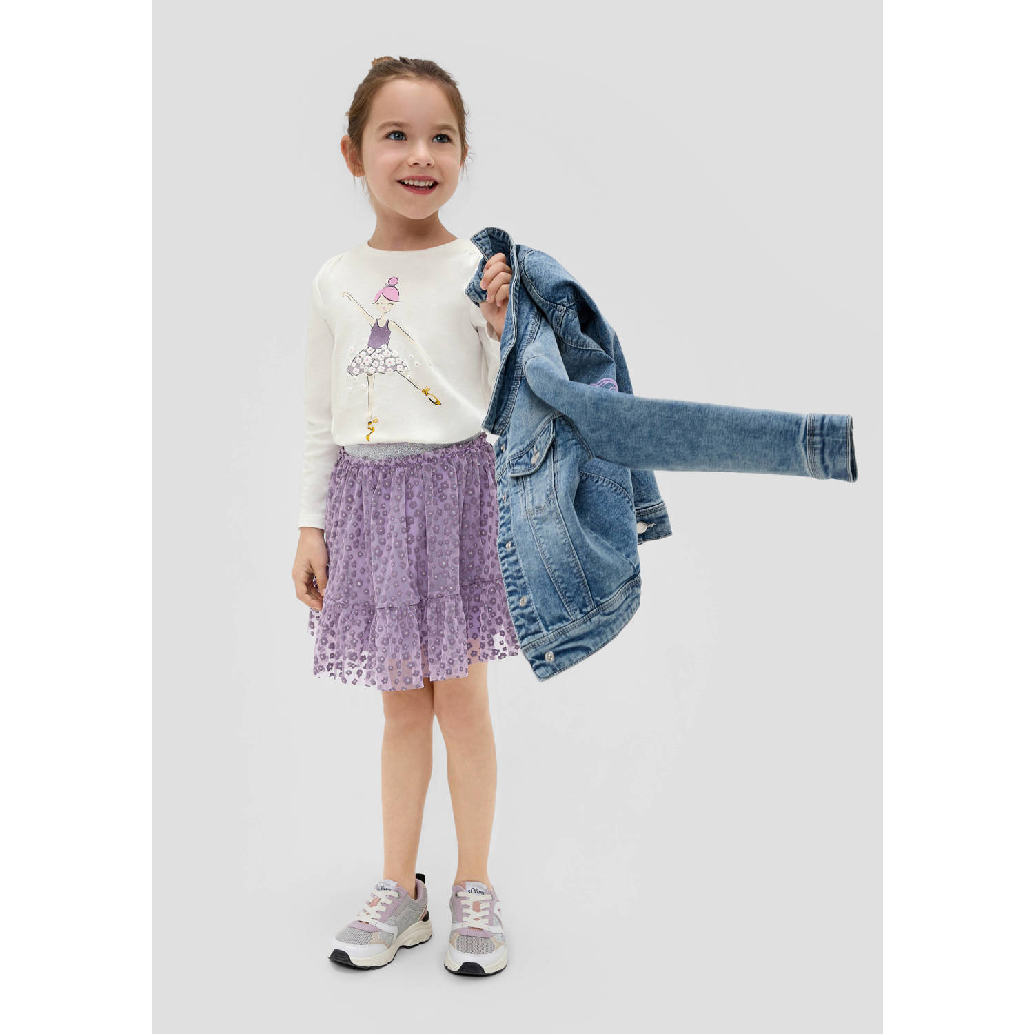 s.Oliver longsleeve met printopdruk wit