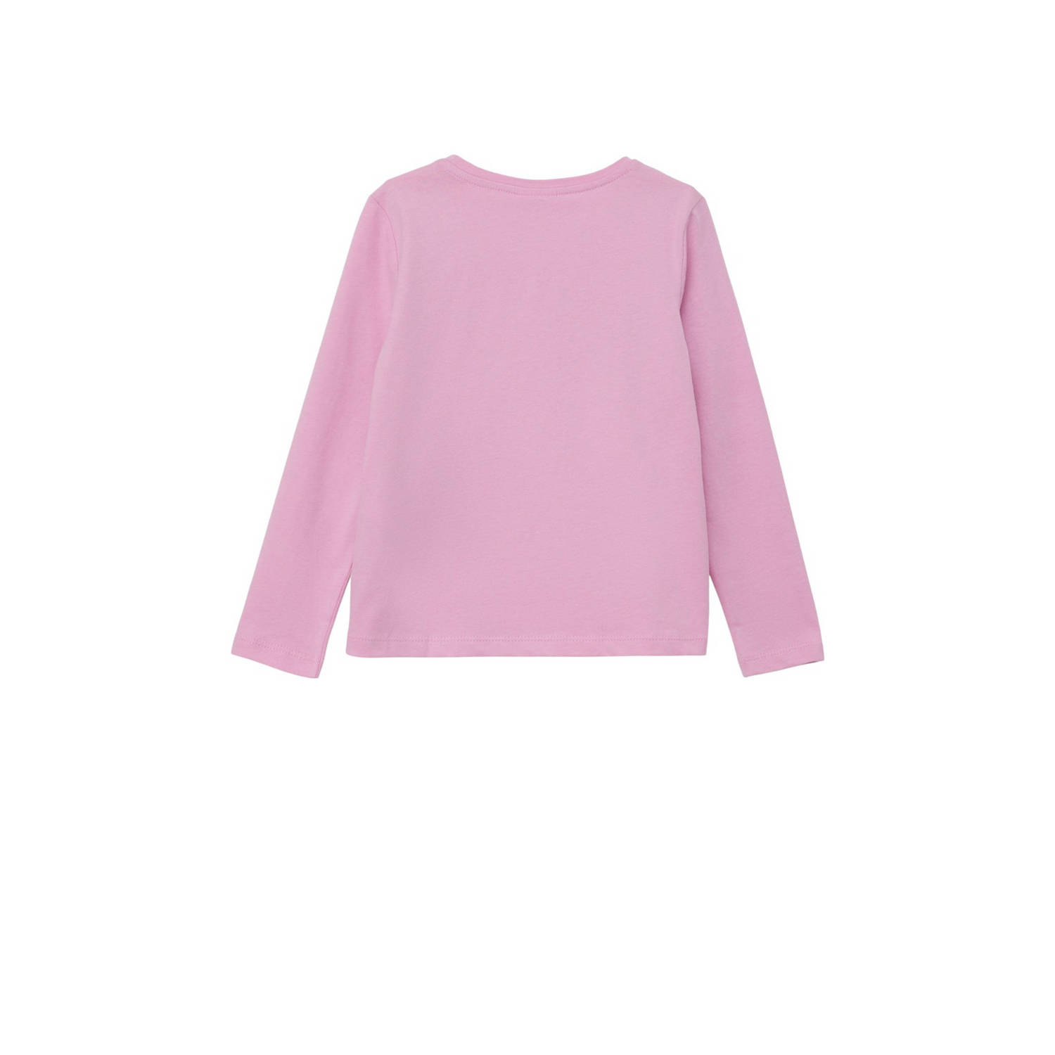 s.Oliver longsleeve met printopdruk roze