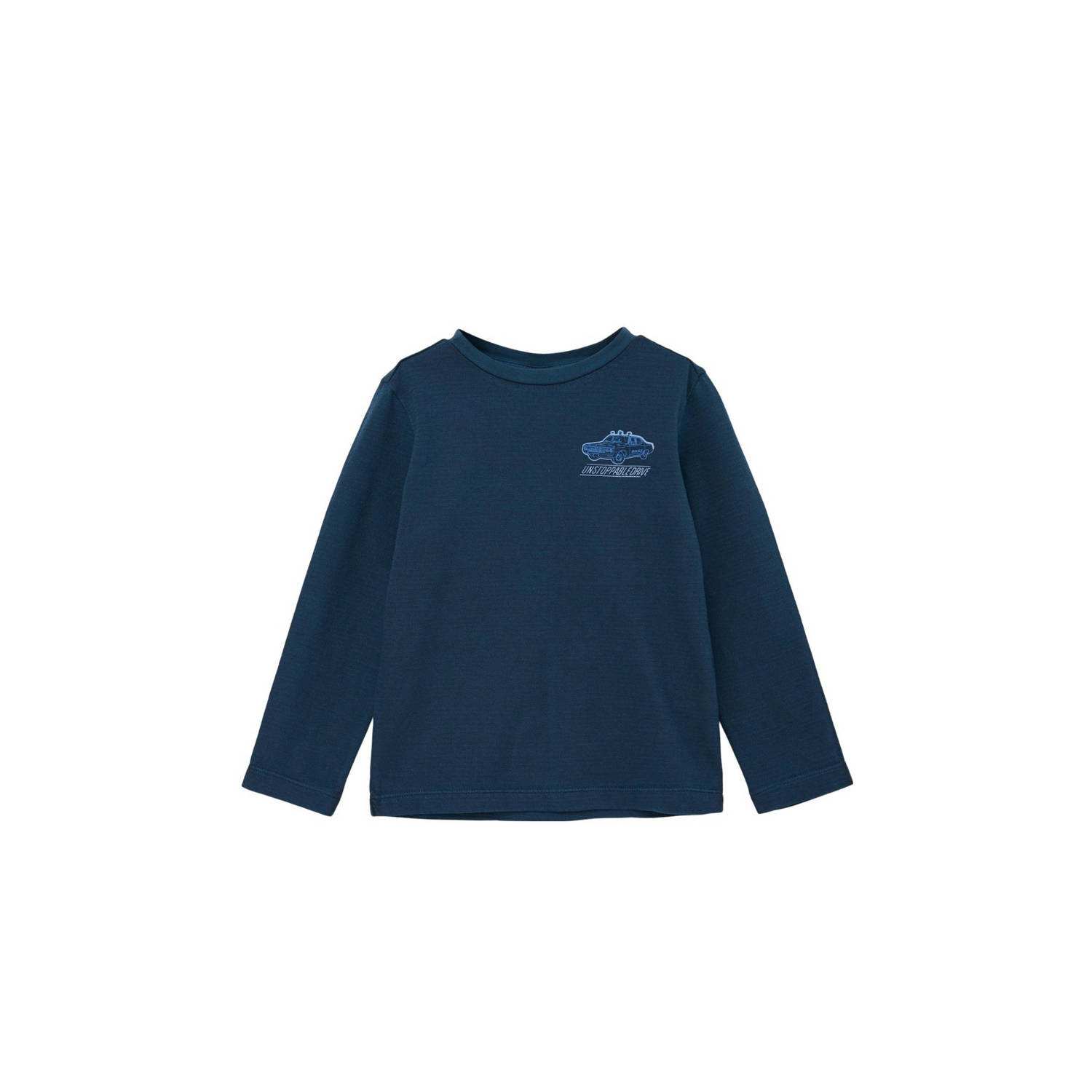 S.Oliver longsleeve donkerblauw Jongens Katoen Ronde hals Effen 116 122