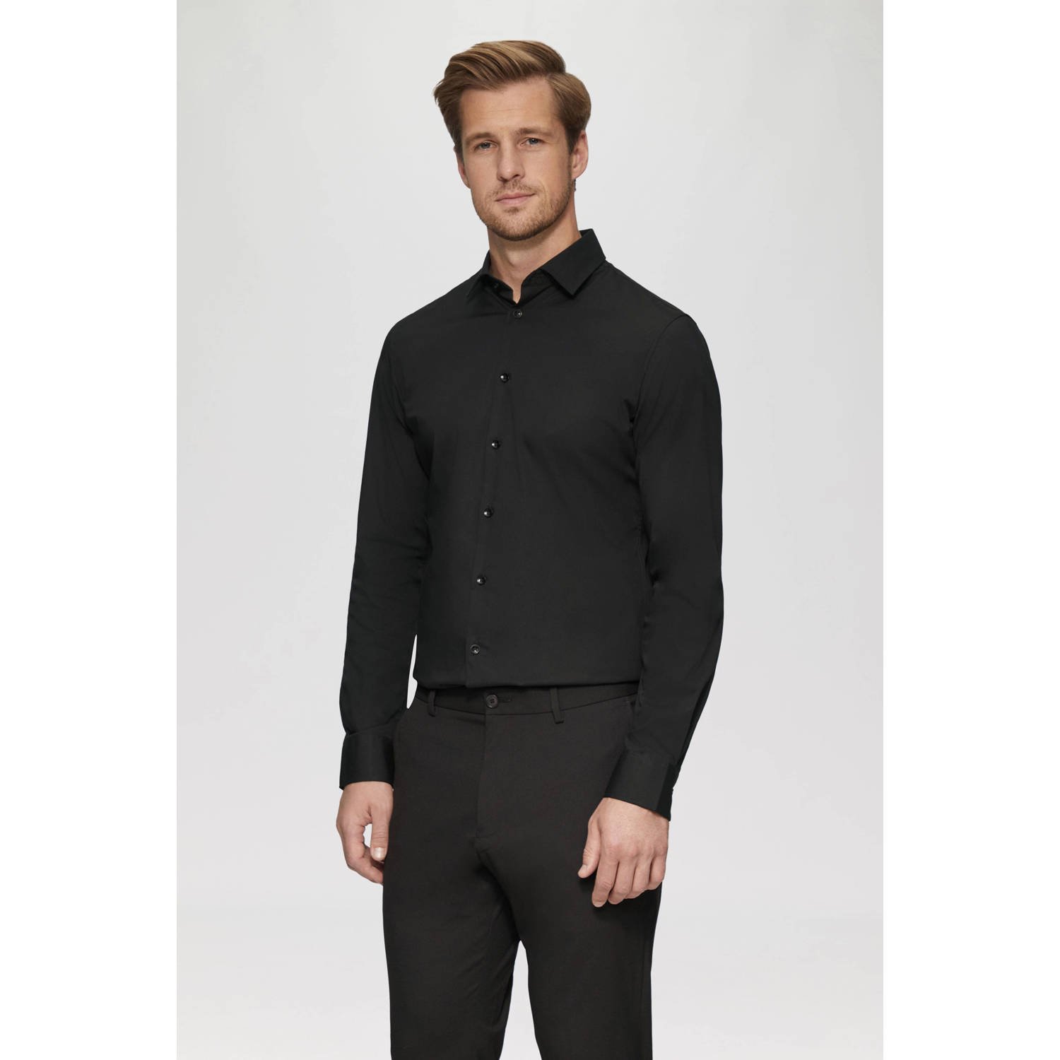 S.Oliver BLACK LABEL Slim fit zakelijk overhemd met stretch