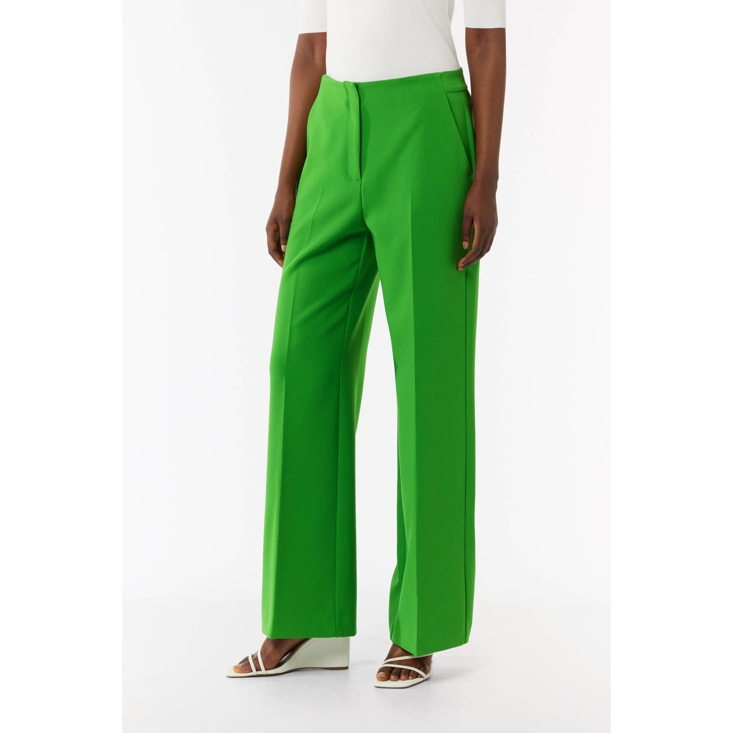Comma Elegante Marlenehose voor vrouwen Green Dames