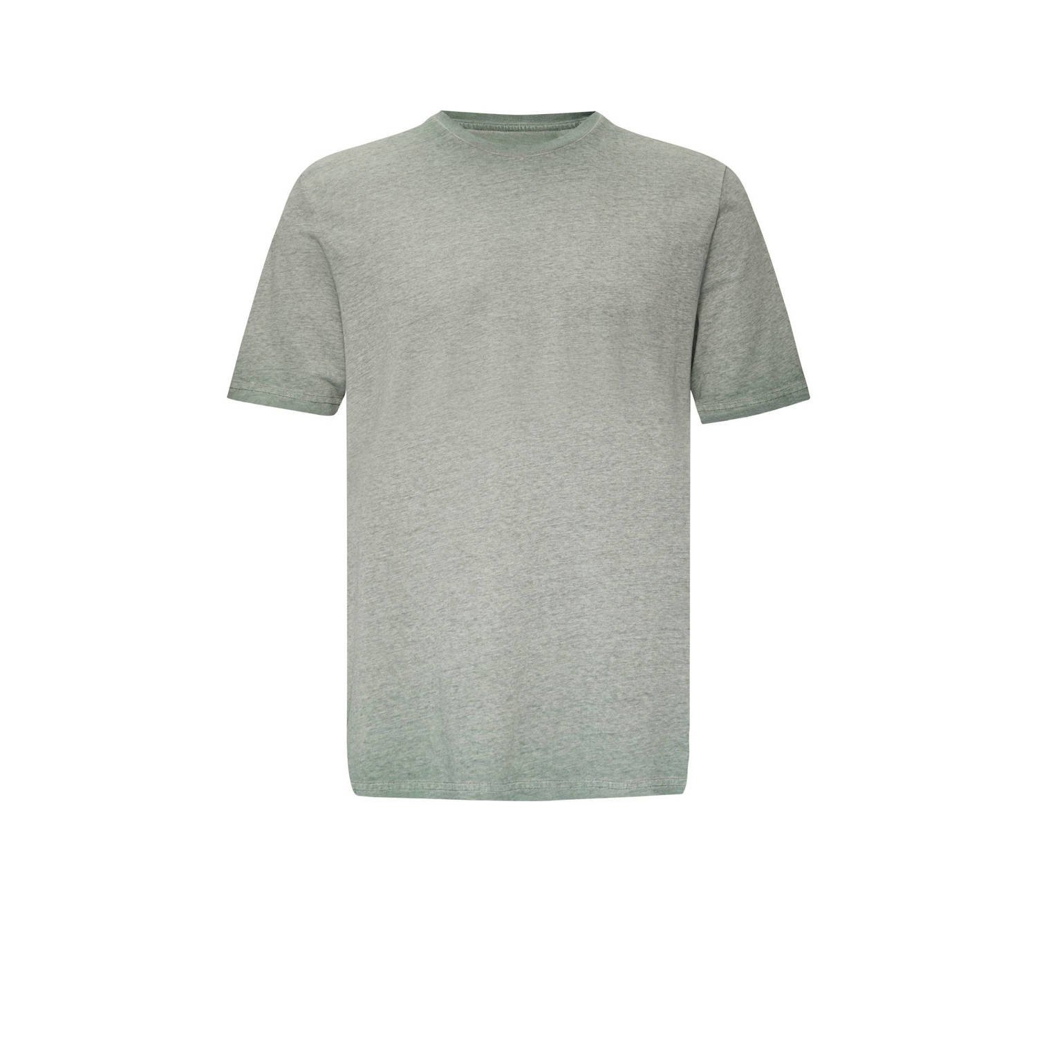 Q S by s.Oliver gemêleerd T-shirt donkergroen