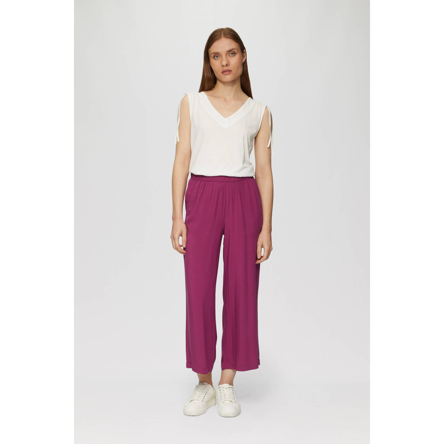 S.Oliver wide leg culotte paars