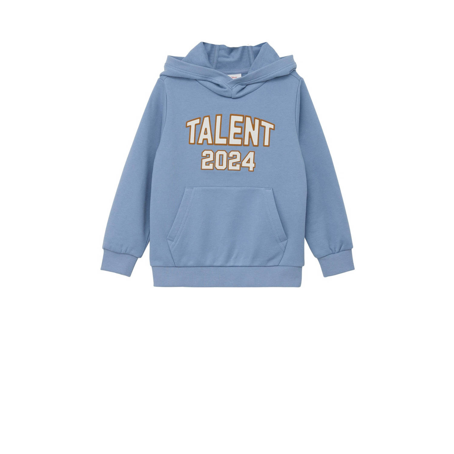 S.Oliver hoodie blauw Trui Jongens Katoen Capuchon Printopdruk 104 110