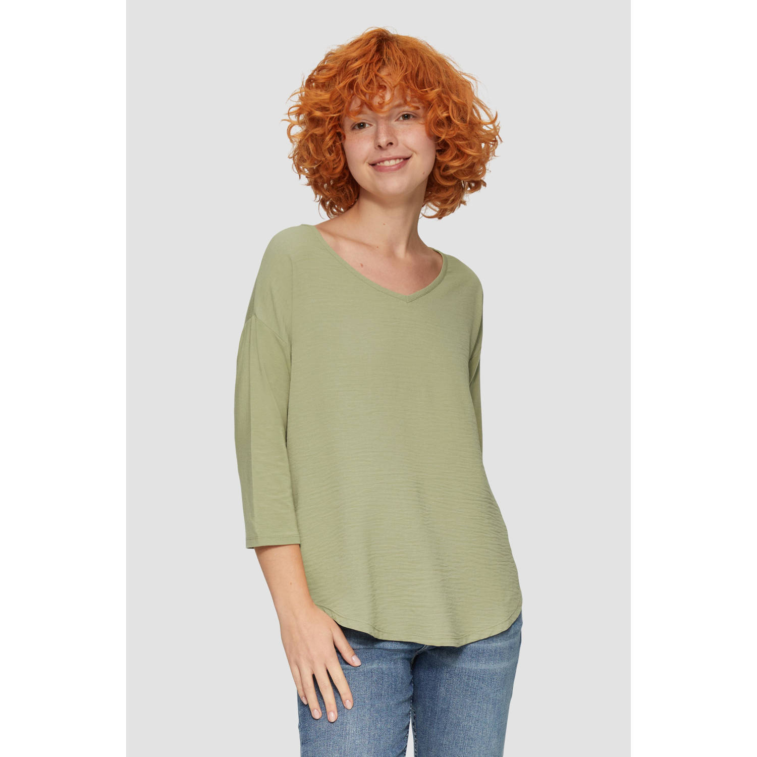Q S by s.Oliver top lichtgroen