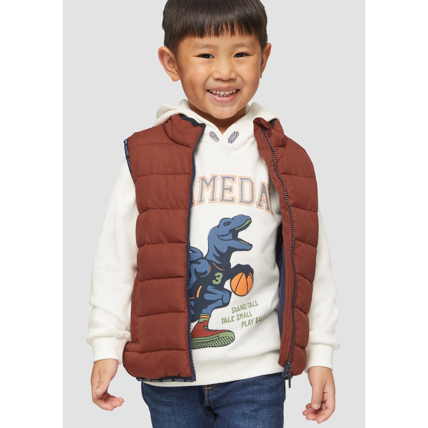 s.Oliver bodywarmer donkerrood zwart