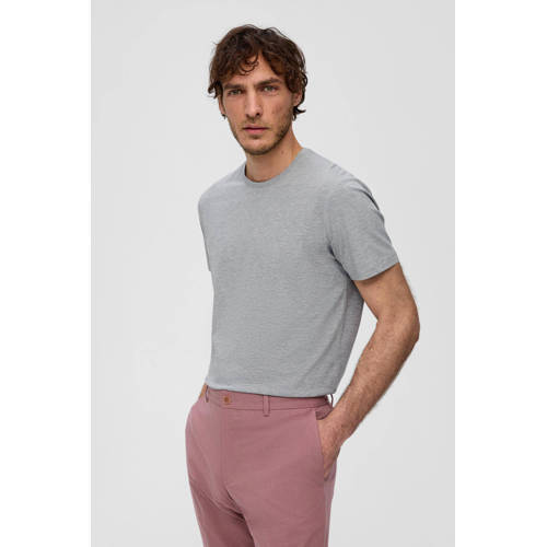 s.Oliver BLACK LABEL slim fit T-shirt lichtgrijs afbeelding