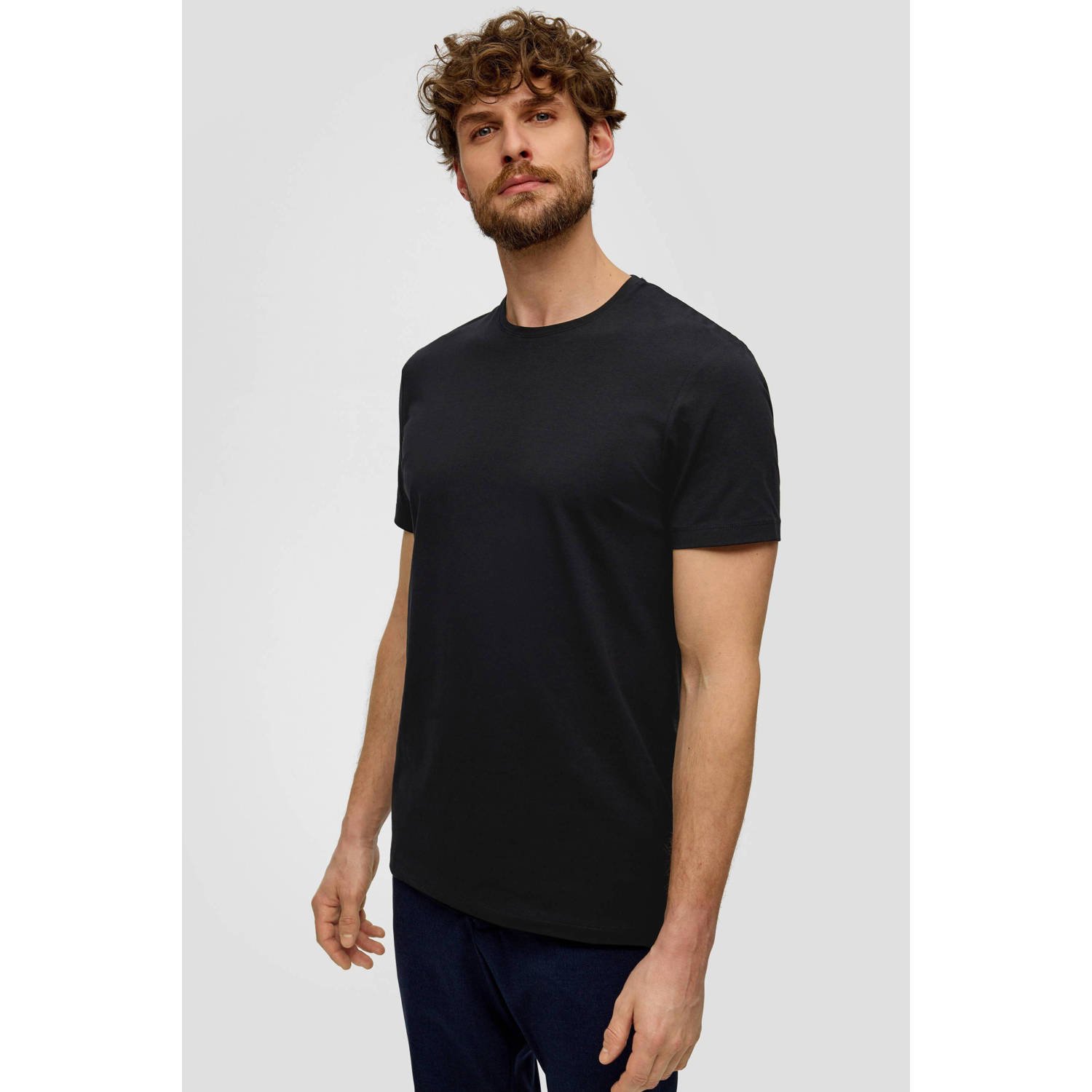 S.Oliver BLACK LABEL slim fit T-shirt zwart