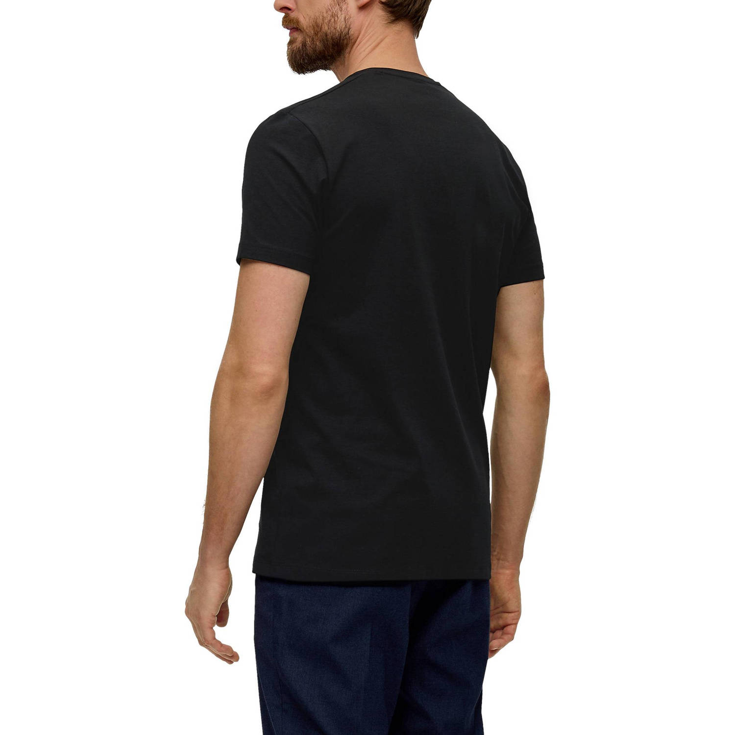 s.Oliver BLACK LABEL slim fit T-shirt zwart