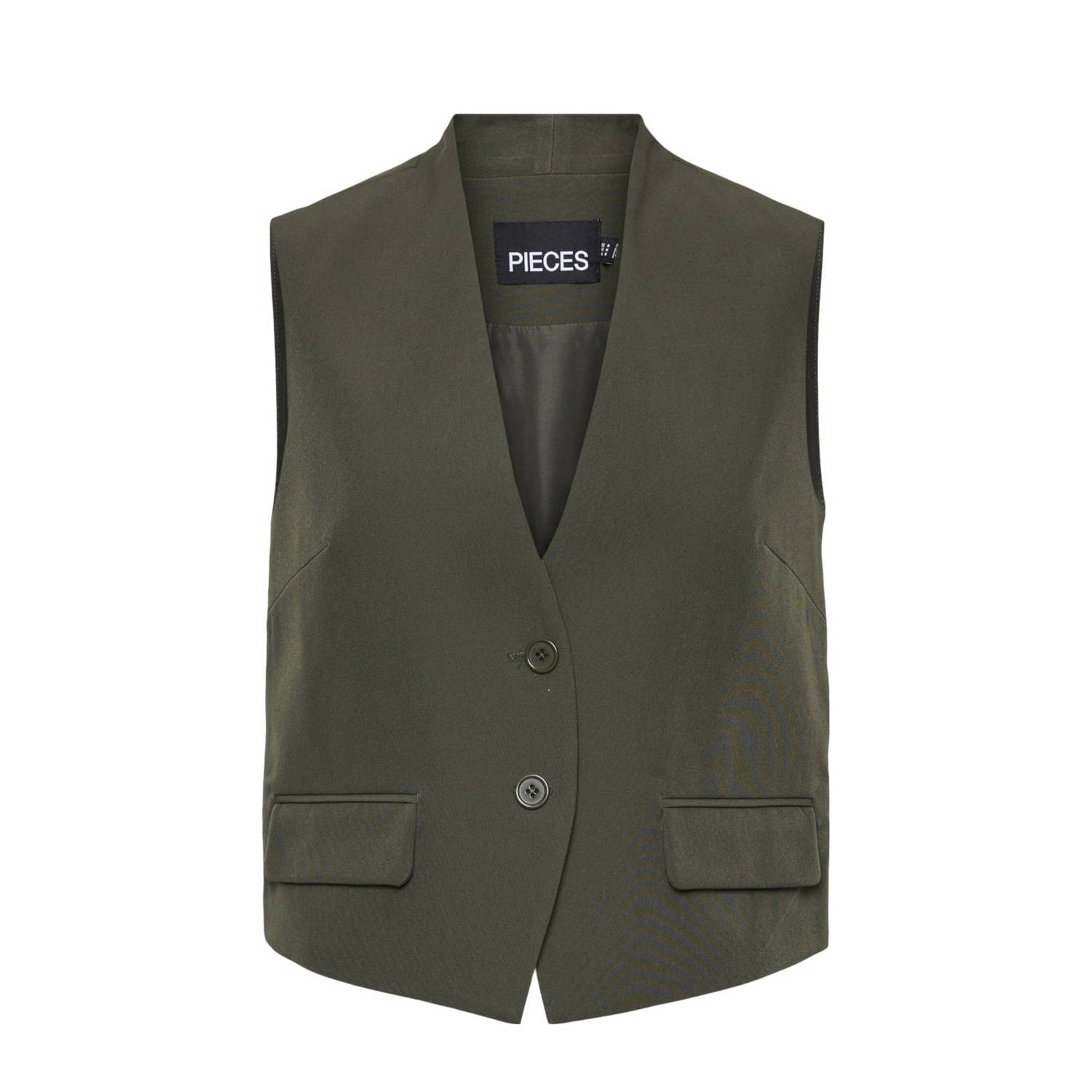 PIECES gilet groen