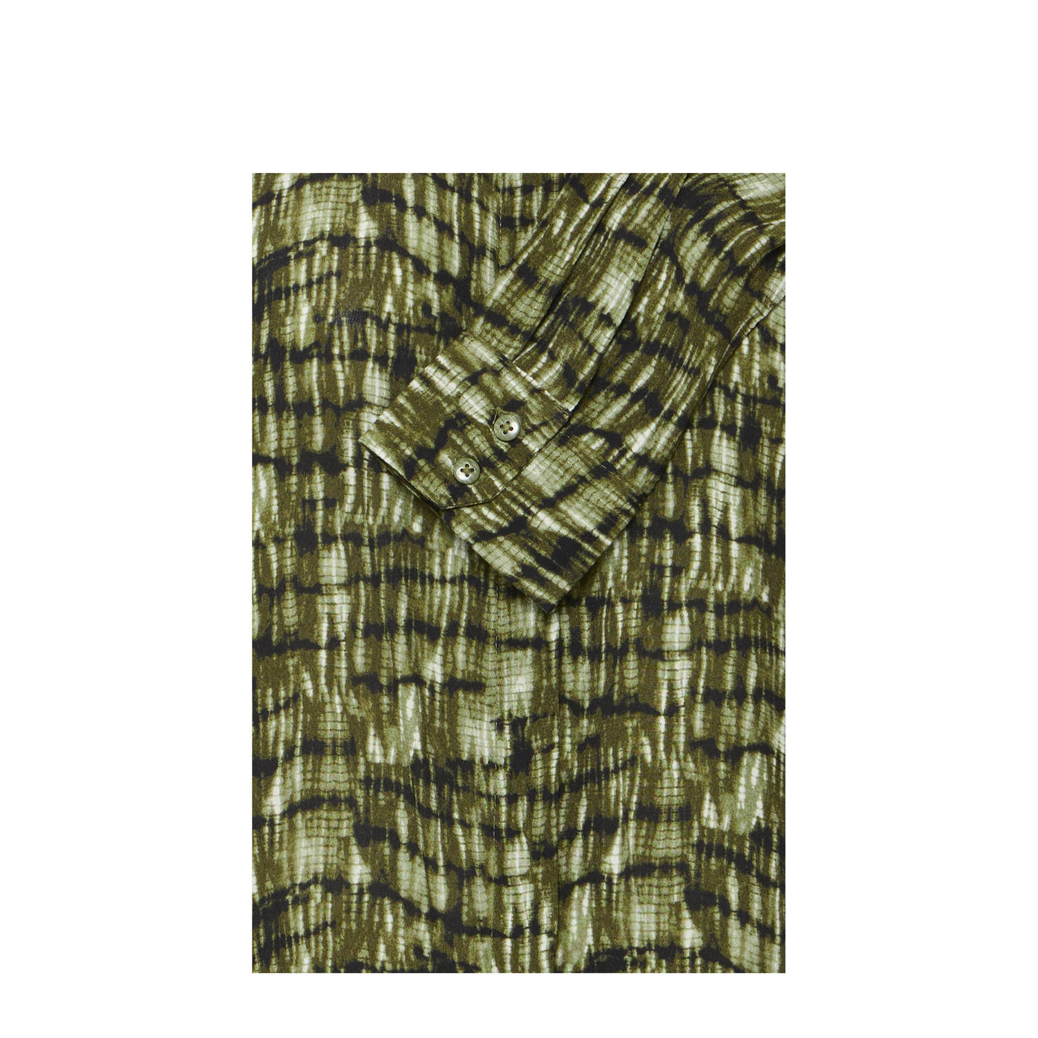 ICHI blouse IHKATONIA met all over print limegroen groen