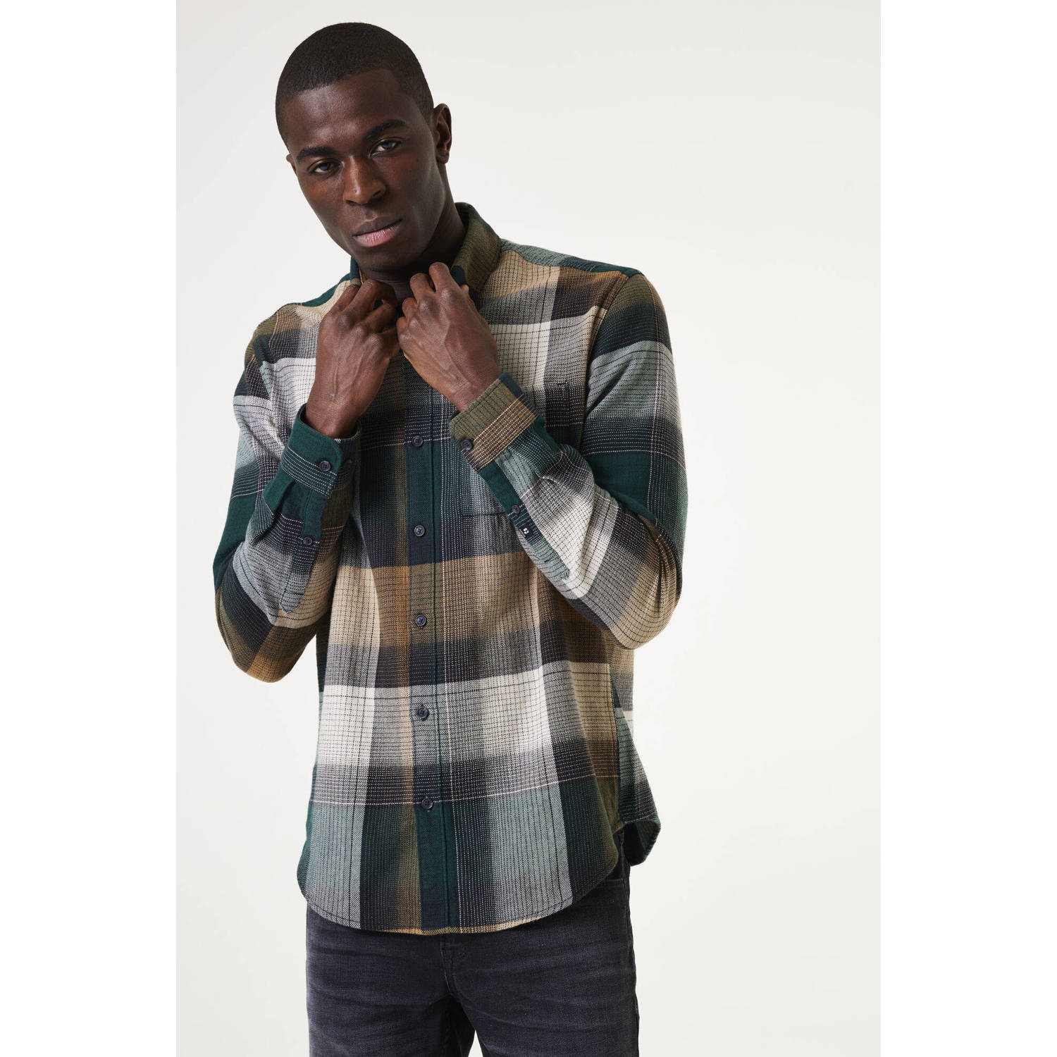 Garcia casual overhemd groen