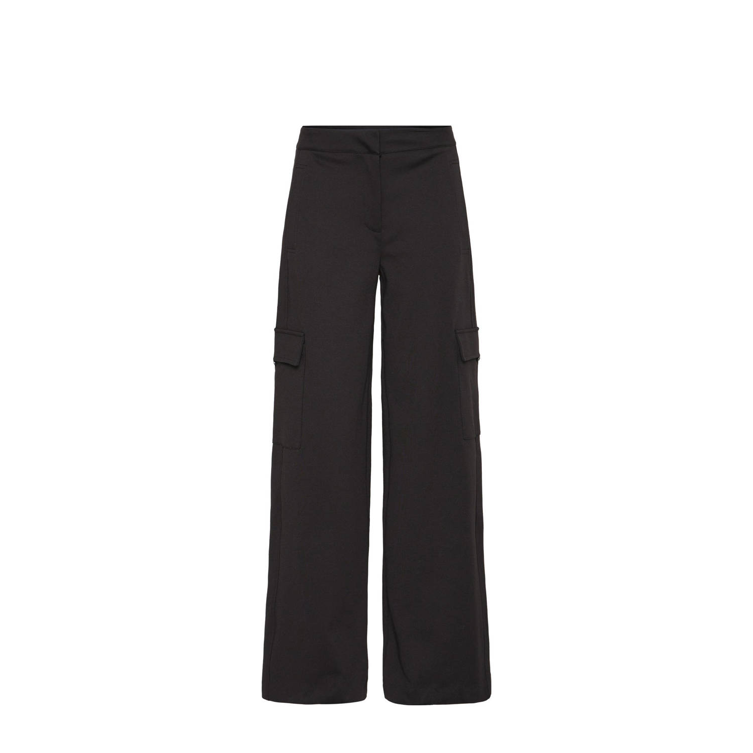 ICHI wide leg broek IHSIMONSE zwart