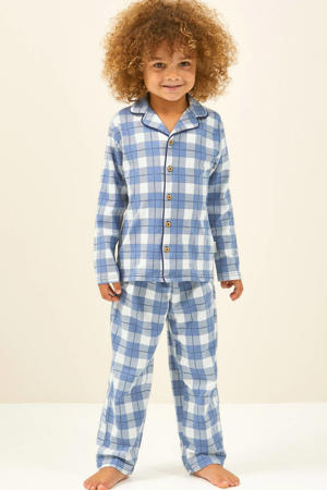 geruite pyjama blauw