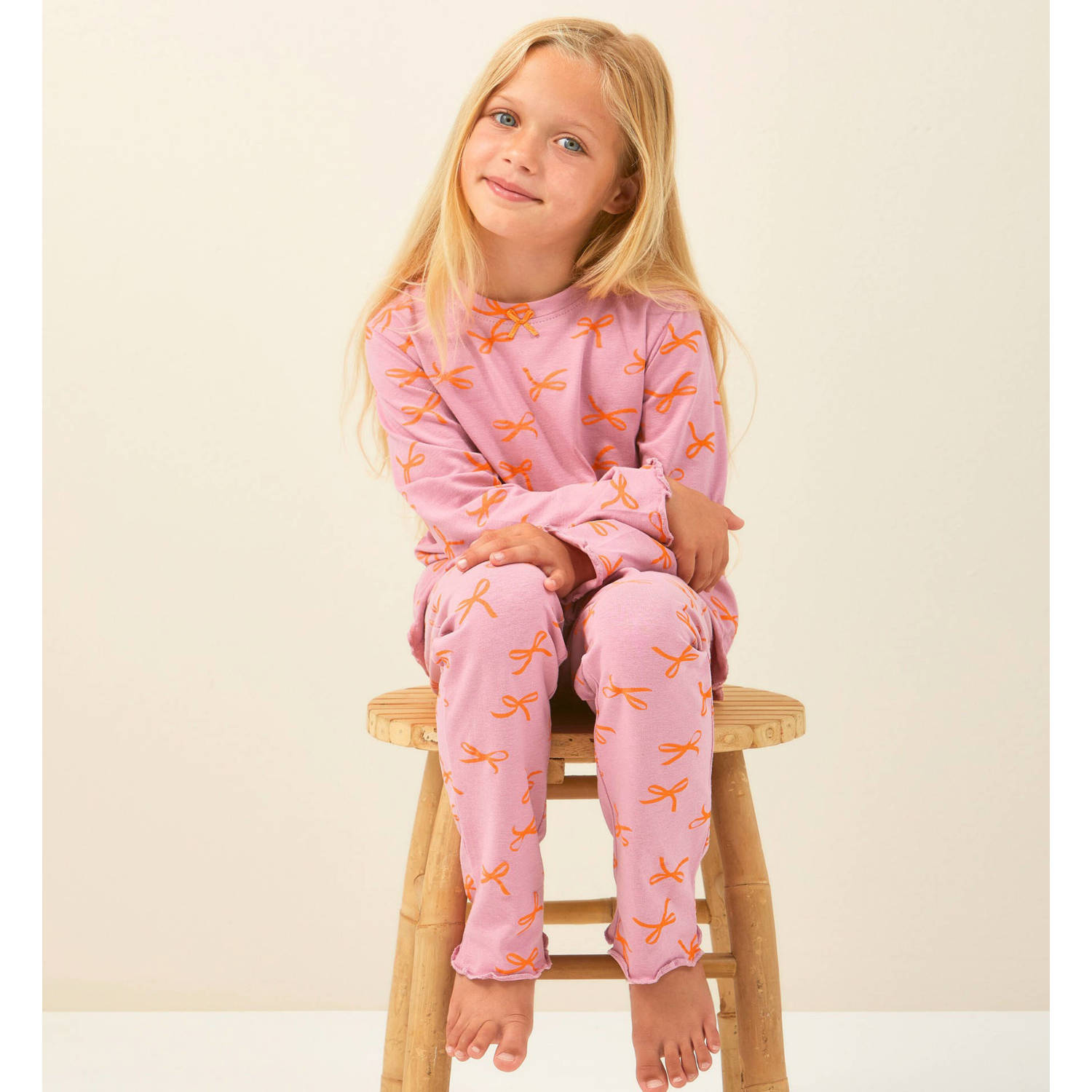 Little Label pyjama met strikjes print