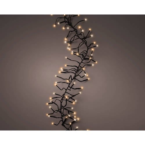 Lumineo cluster kerstboomverlichting - 700cm-768L - zwart/warm wit/klassiek warm
