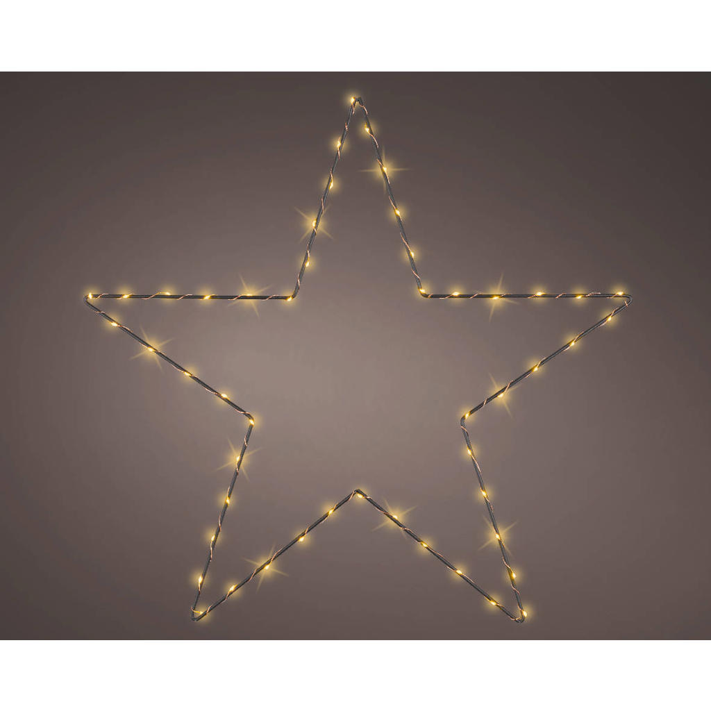 Lumineo 496524 Ghirlanda Luminosa Micro LED – 58 Cm, Luce Bianca Calda, Decorazione Plastica Per Casa E Albero, Atmosfera Accogliente Per Festività