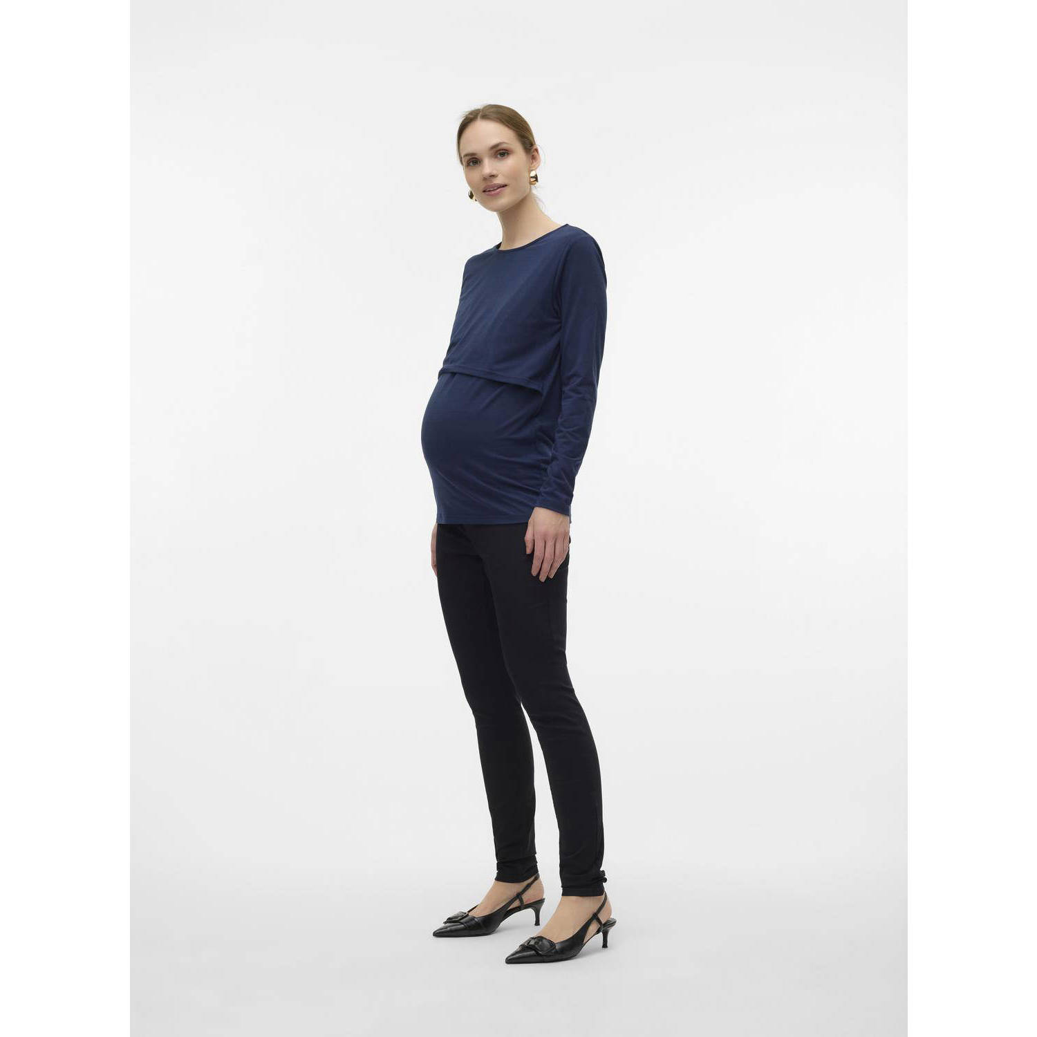 VERO MODA MATERNITY skinny zwangerschapstregging VMMELVA zwart
