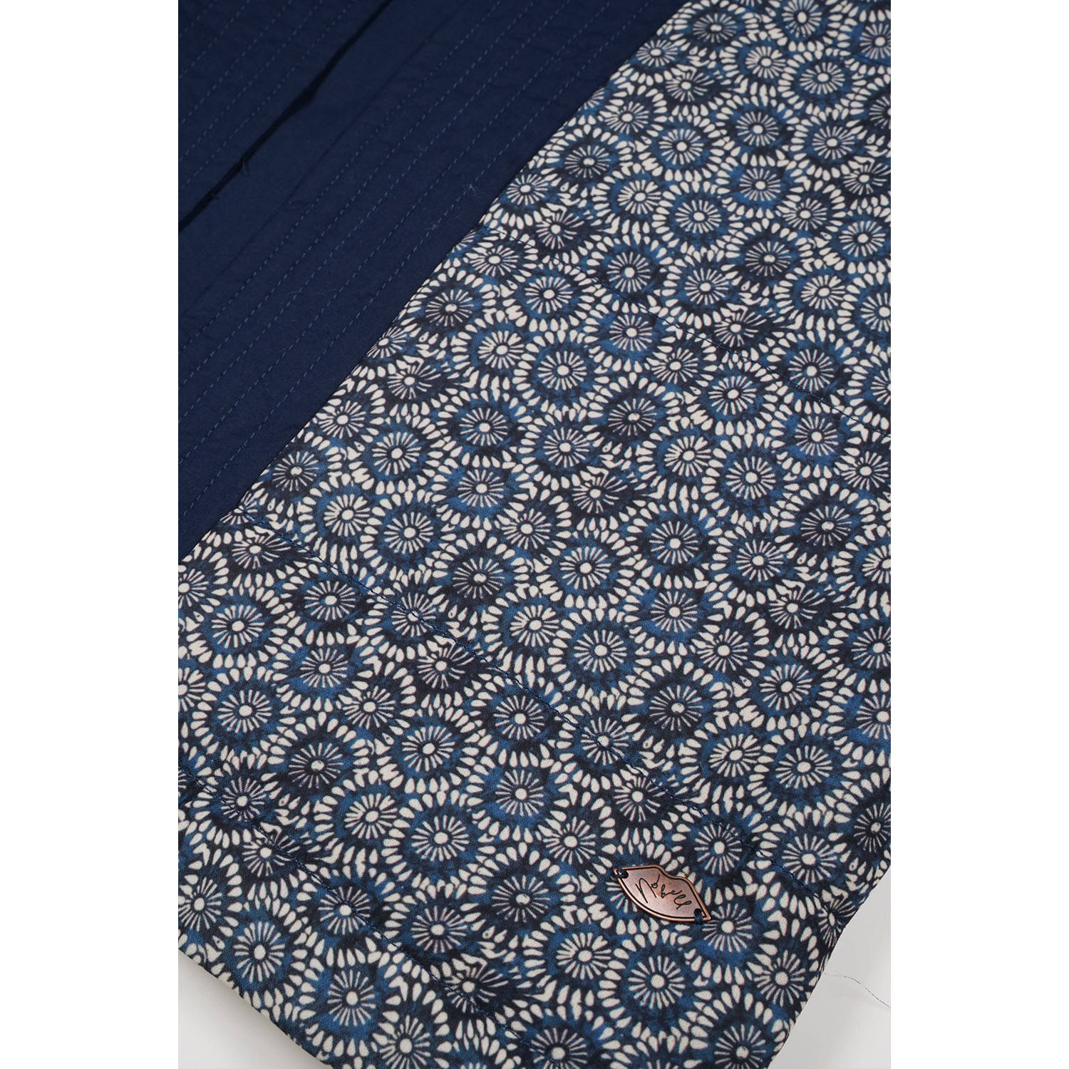 NoBell gebloemd gilet Kilias blauw