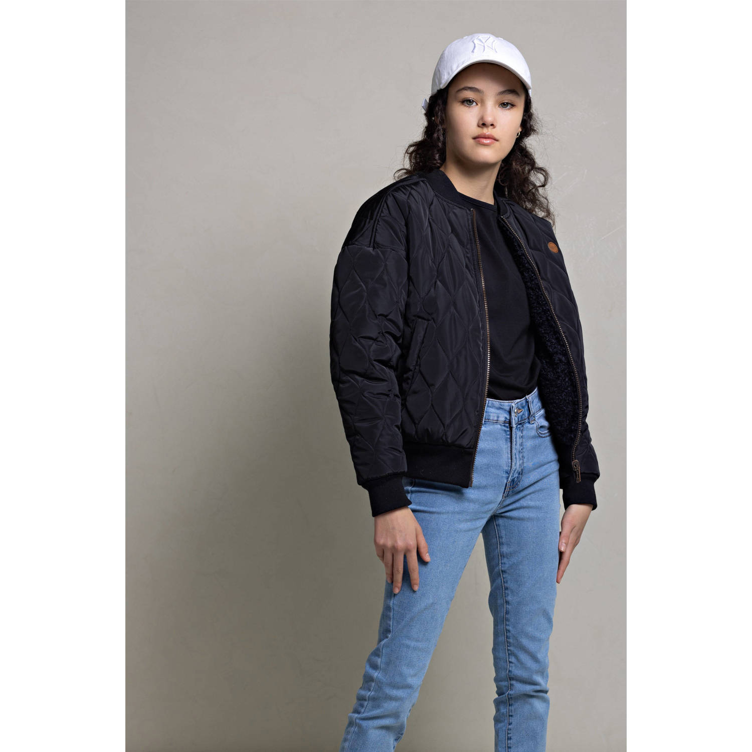 NoBell reversible quilted winterjas Bombi zwart