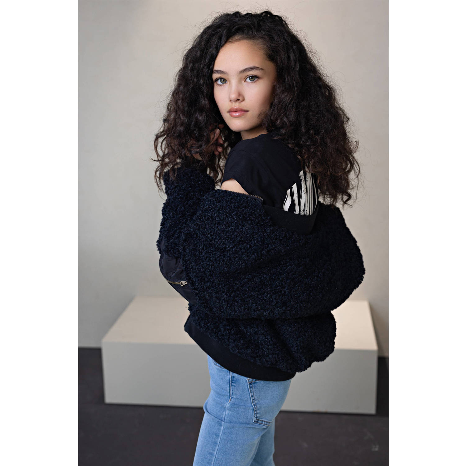 NoBell reversible quilted winterjas Bombi zwart