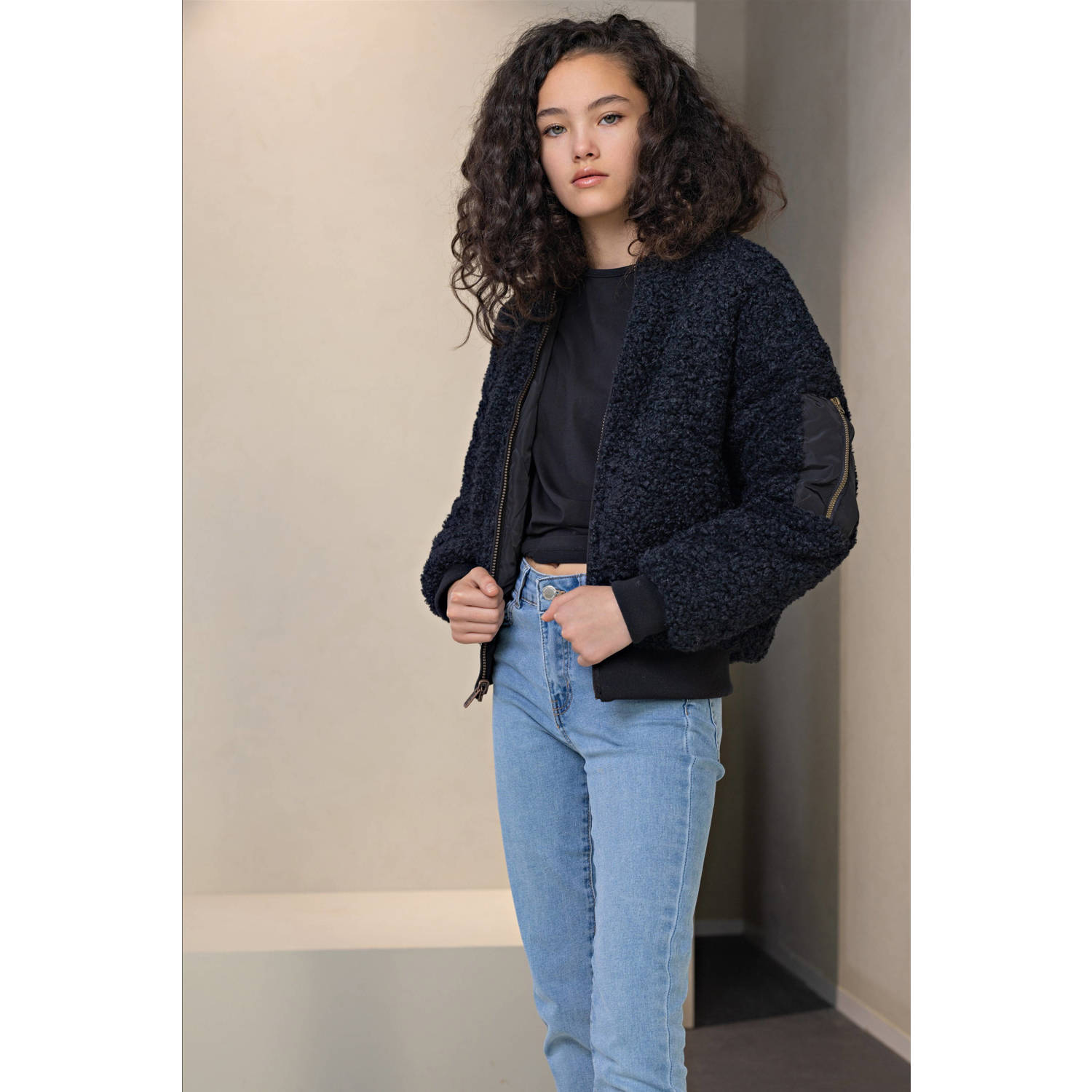 NoBell reversible quilted winterjas Bombi zwart