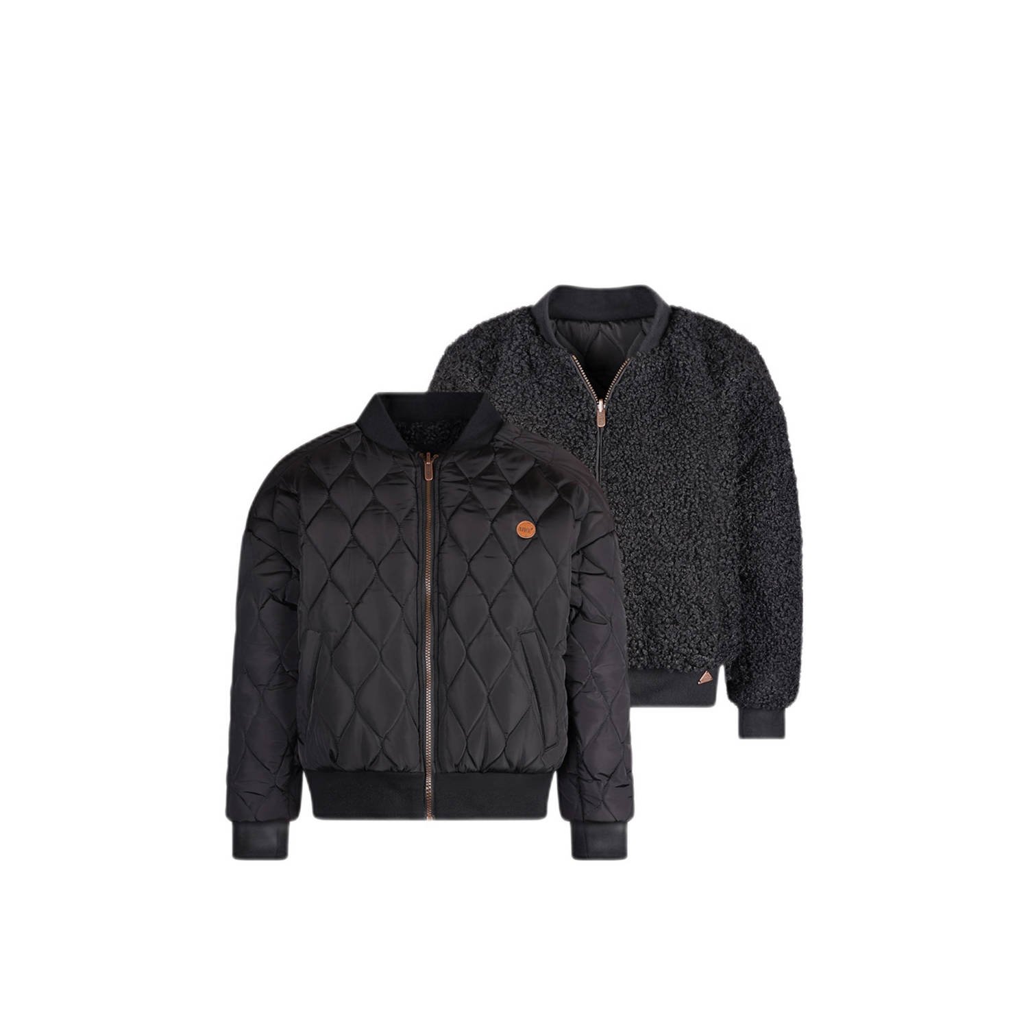 NoBell reversible quilted winterjas Bombi zwart